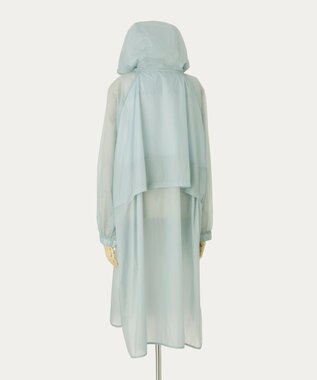 MOONBAT POLO RALPH LAUREN(ポロ ラルフローレン) ポロポニー レインコート ライトウェイト レインポンチョ  無地 フード 収納袋 レディース ライトグレー