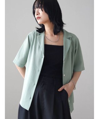 Green Parks 接触冷感　開襟シャツ Green
