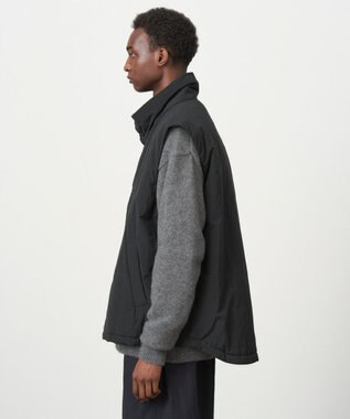 ATON TECHNO COTTON | リサイクルウールパテッドベスト - UNISEX BLACK