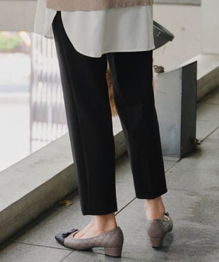 Tiaclasse 【洗える】テーパードパンツ ブラック