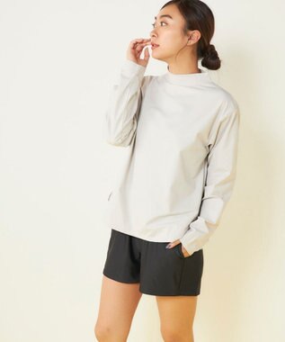 OP／FILA 【ocean pacific】モックネックラッシュガード付き 水着5点セット ベージュ