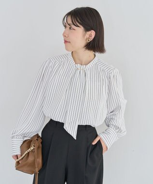 Green Parks ２ｗａｙボウタイブラウス Stripe