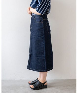 caqu FS 3/4丈 デニムスカートⅡ rinse