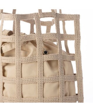 UNBILLION 【テレビ ドラマ着用アイテム】カシュカシュ cachecache / インナー巾着付ラティストート ベージュ