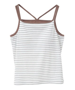 AMERICAN HOLIC カップ付き　バッククロスボーダーキャミソール Blue