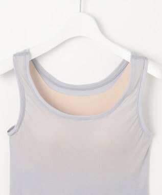 自由区 【ワコールコラボ】【洗える】シアーボーダー ニット グレー