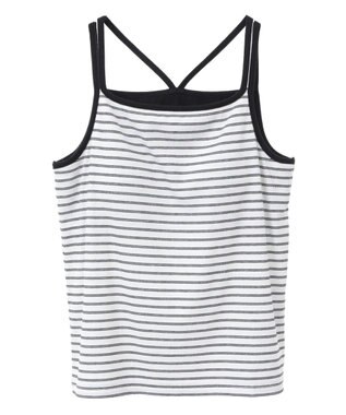 AMERICAN HOLIC カップ付き　バッククロスボーダーキャミソール Blue