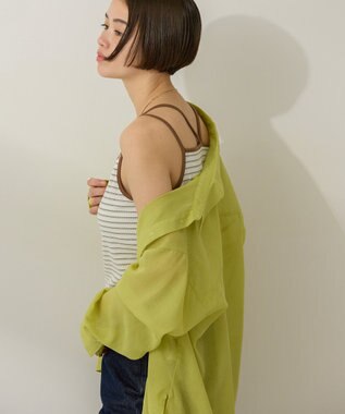 AMERICAN HOLIC カップ付き　バッククロスボーダーキャミソール Blue