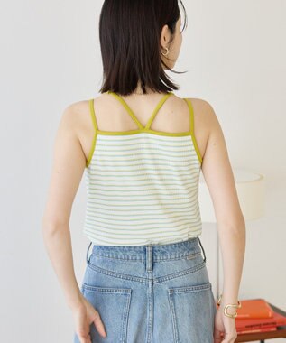 AMERICAN HOLIC カップ付き　バッククロスボーダーキャミソール Blue