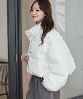 WEGO パディングショートブルゾン ホワイト