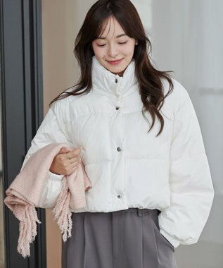 WEGO パディングショートブルゾン ホワイト