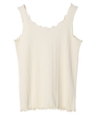 Green Parks メローリブタンク Ecru