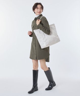 LeSportsac LARGE 2 WAY TOTE/2ウェイサンダー/アイボリードッツ 2ウェイサンダー/アイボリードッツ