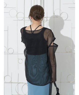 earth music&ecology ＳＥＴ２点メッシュプルオーバー＋タンクトップ Ivory