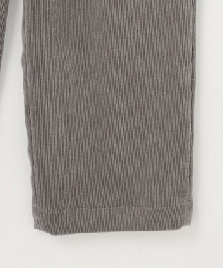 自由区 【洗える】ソフトコーデュロイワイド パンツ グレー