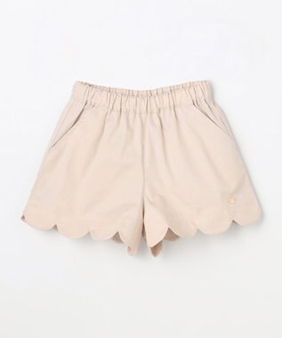 ANY KIDS 【洗濯機可能】スカラップショートパンツ ライトベージュ