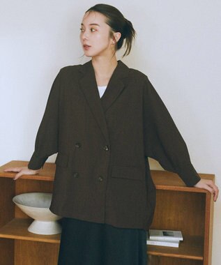 earth music&ecology シアードルマンジャケット Brown