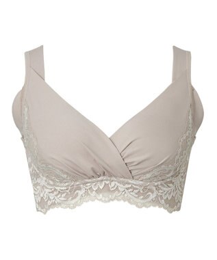 BRADELIS New York 【BRADELIS NewYork peace/ノンワイヤー】綿混トリプルキャッチFITブラ23 ブラデリス 補正 ブラジャー 接触冷感 ノンワイヤー DB123403 パールグレージュ