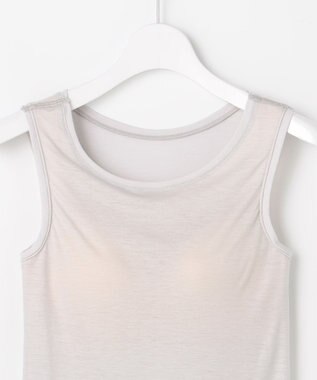 自由区 L 【ワコールコラボ・2点SET】シアーチェックニット プルオーバー グレー