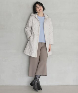 J.PRESS LADIES 【WEB限定カラーあり】ツムギートflannel クロップド パンツ ベージュ系