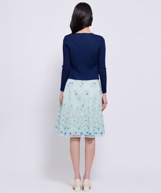 TOCCA EYELET AJISAI カーディガン ネイビー系