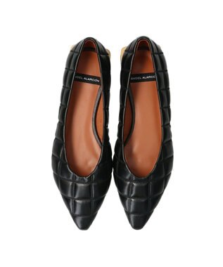 INTER-CHAUSSURES 【ANGEL ALARCON】ポインテッドトウキルティングパンプス ブラック