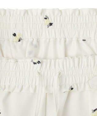 AMERICAN HOLIC 花柄刺繍イージーパンツ Ivory