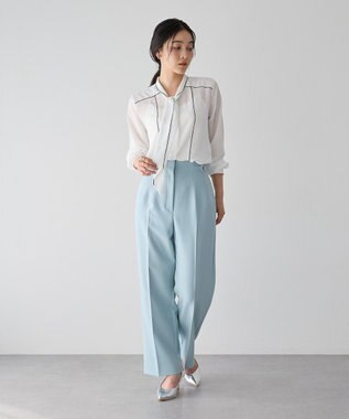 YECCA VECCA サイドベルテッドハイウエストパンツ Navy