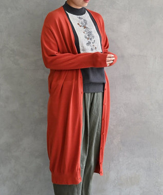 muuc 〈高品質シルク＆スーピマ超長綿〉〈洗えるニット〉〈通年着られる〉シルクコットンのロングカーディガン