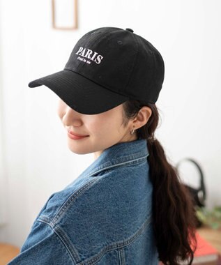 WEGO ワンポイント刺繍キャップ ブラック