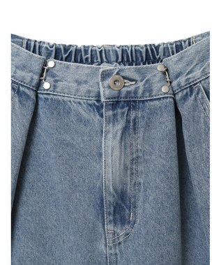 earth music&ecology タックホックデニムパンツ Light Indigo