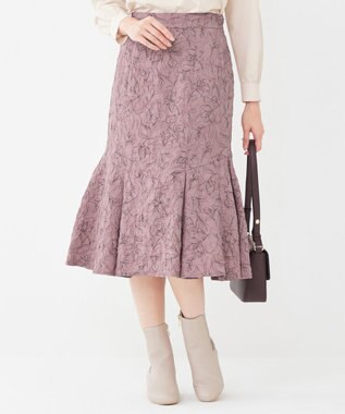 【洗える】フラワーフクレジャカード スカート