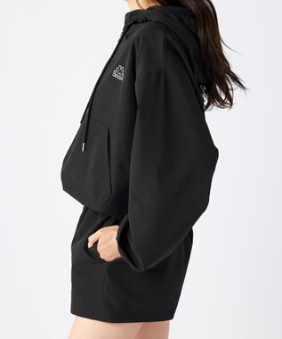 OP／FILA 【Kappa】ラッシュパーカー・ボードショーツ付き　4点セット水着 ブラック