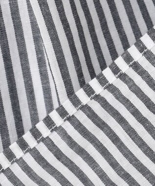 ANY 【手洗い可】コットンリネンブラウス オフ×ブラック