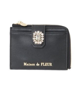 Maison de FLEUR 配色ビジューフラグメントケース Black