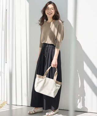 ANY L 【洗濯機可/アンチピリング/UVケア】アクリルガーターニット モカ