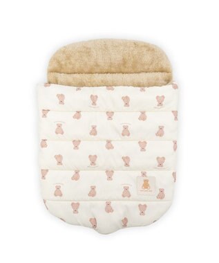 PET PARADISE ペットパラダイス 遠赤外線 くまちゃん  カート用 寝袋 ホワイト×ブラウン