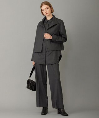 ICB 【洗える】 TWブロード ブルゾン チャコール系