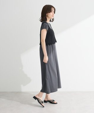 Green Parks SET2点クロシェベスト＋ワンピース Black