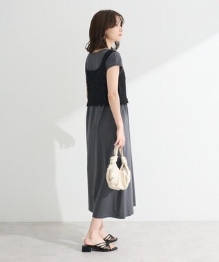 Green Parks SET2点クロシェベスト＋ワンピース Black