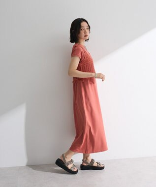 Green Parks SET2点クロシェベスト＋ワンピース Black