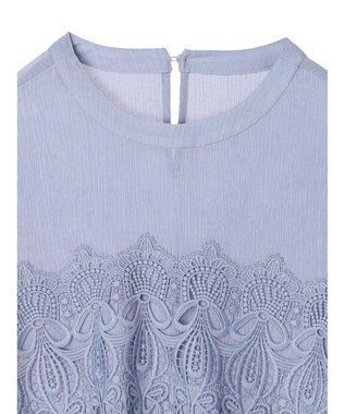 Green Parks ・ＥＬＥＮＣＡＲＥ　ＤＵＥ　ケミカルレースブラウス Blue