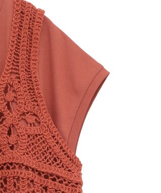 Green Parks SET2点クロシェベスト＋ワンピース Black