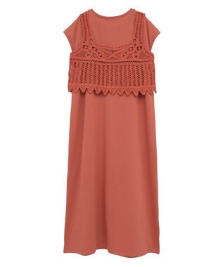 Green Parks SET2点クロシェベスト＋ワンピース Black