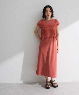 Green Parks SET2点クロシェベスト＋ワンピース Black