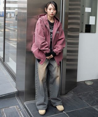 WEGO 【ユニセックス着用ITEM/MLサイズ展開】ワーカーズフードブルゾン ワイン