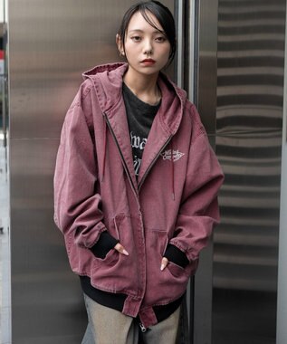 WEGO 【ユニセックス着用ITEM/MLサイズ展開】ワーカーズフードブルゾン ワイン