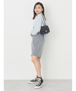 earth music&ecology ドロストヘムショートシャツ Stripe