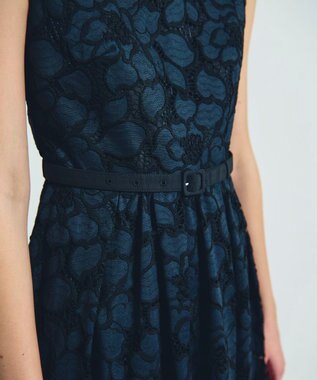 GRACE CONTINENTAL ローズレースドレス ネイビー