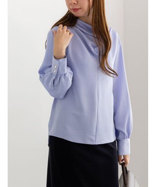 Te chichi ドレープネックブラウス《2025Autumn catalog vol.2 item》 ブルー